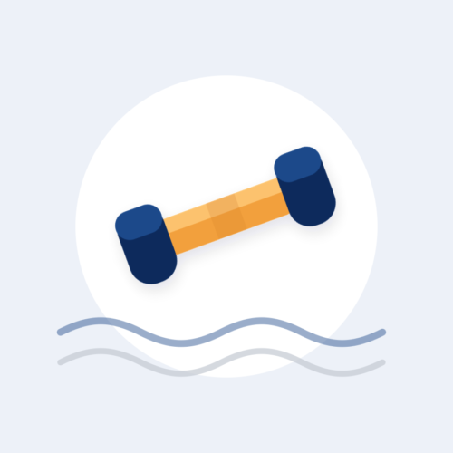 Drijvende apporteerhalter voor in het water
